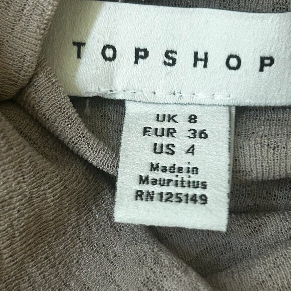 NWOT TopShop Sheer Mesh Turtleneck Top - Picture 7 of 8